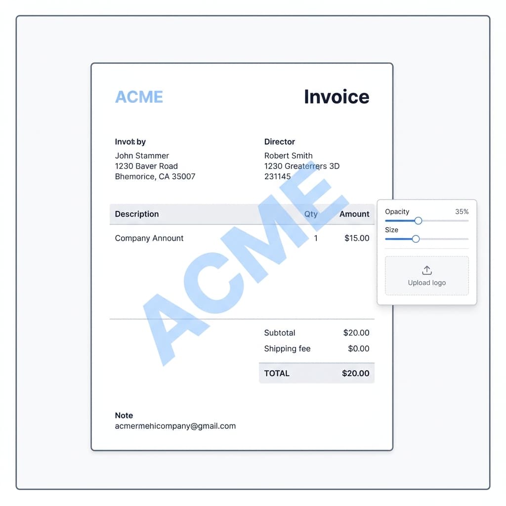 How to Add Custom Watermarks to Your Invoices: Brand Protection Guide (2026)